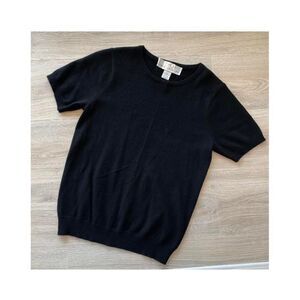 Black Cashmere Sweater Top Women's Small Capsule Minimalist Classic Quiet Luxury
